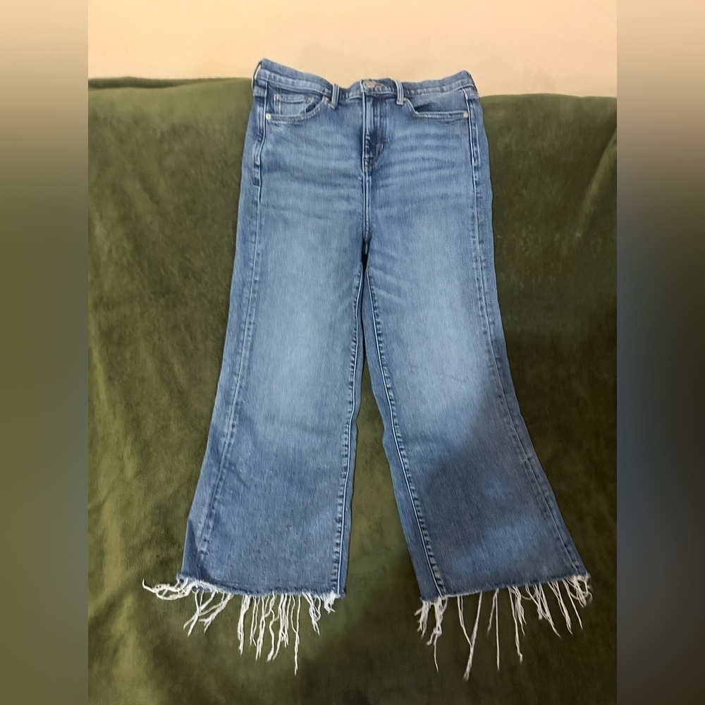 Banana Republic high-rise wide-leg crop , size 28